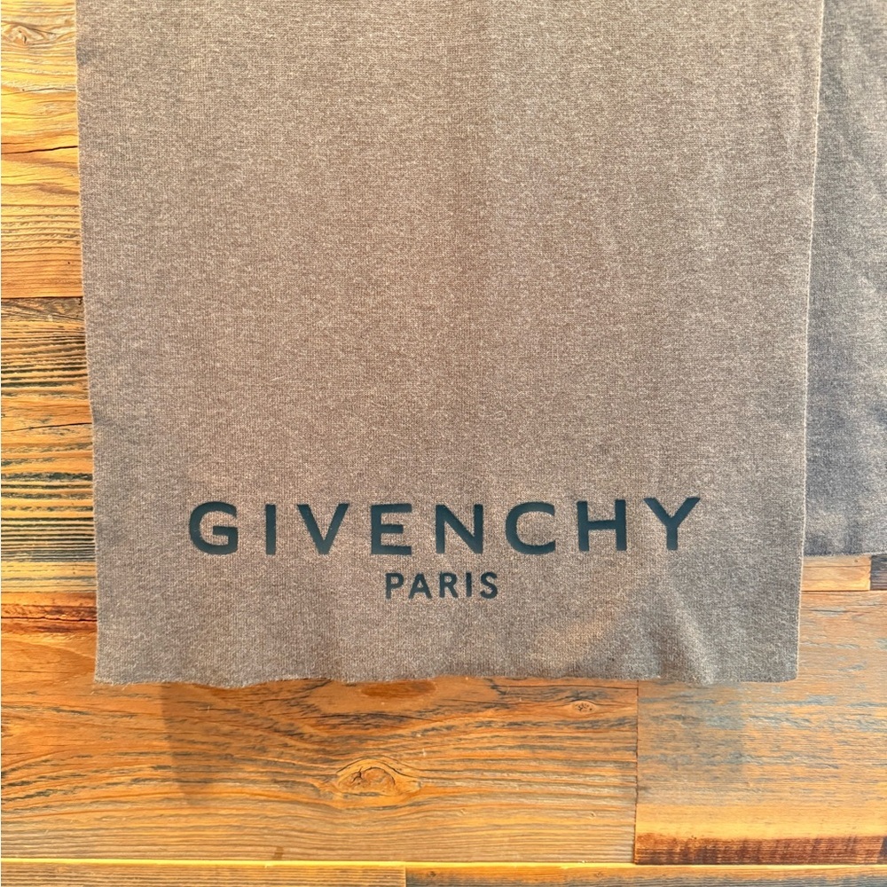 Givenchy Brown Logo Cashmere Blend Knit Scarf NEW - Picture 3 of 6